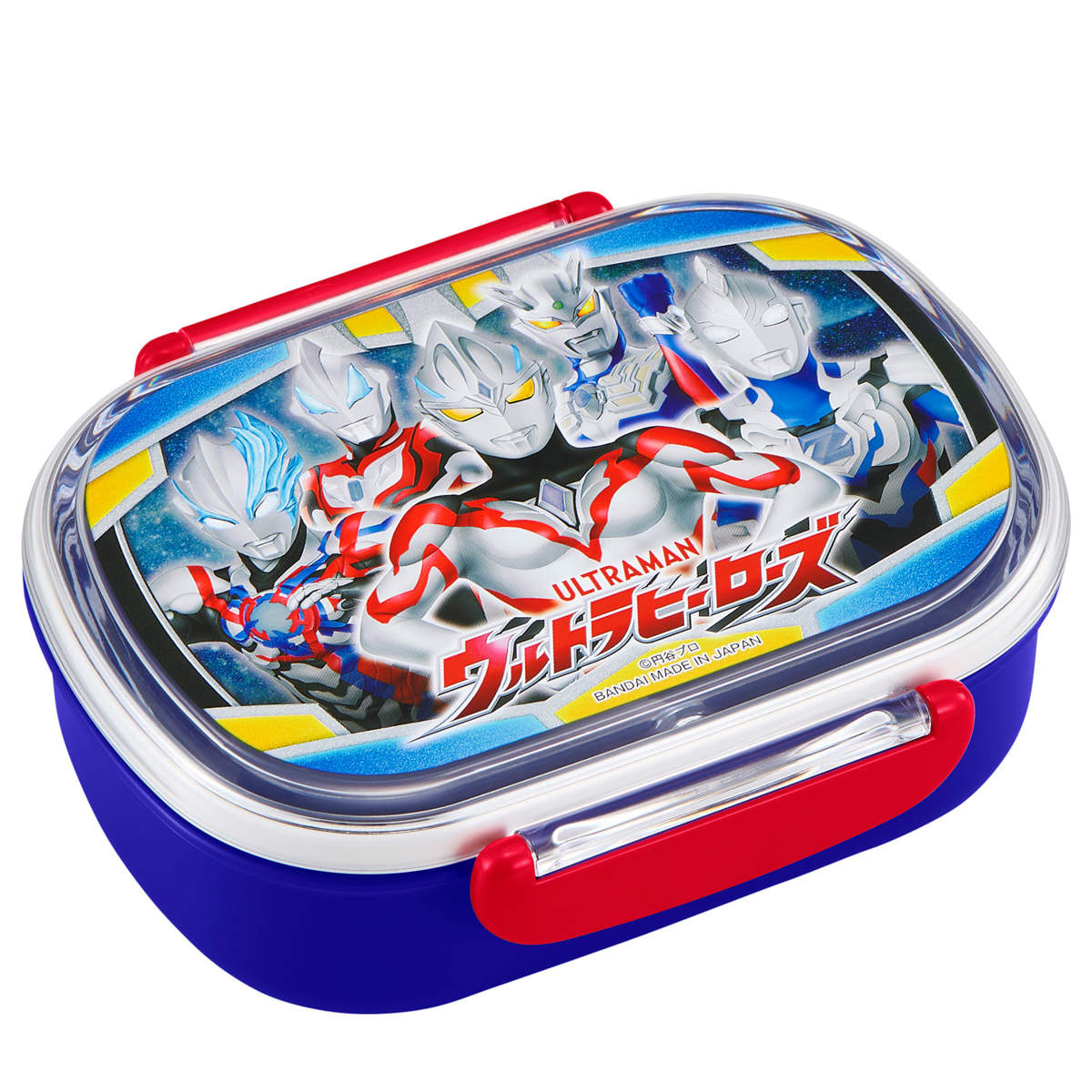 弁当箱 ウルトラヒーローズ 360ml ランチボックス 中子付 （ ウルトラマン お弁当箱 抗菌 小判型 食洗機対応 レンジ対応 子供 日本製 食洗機OK レンジOK お弁当 弁当 抗菌加工 一段 幼稚園 保育園 キッズ ）【39ショップ】画像