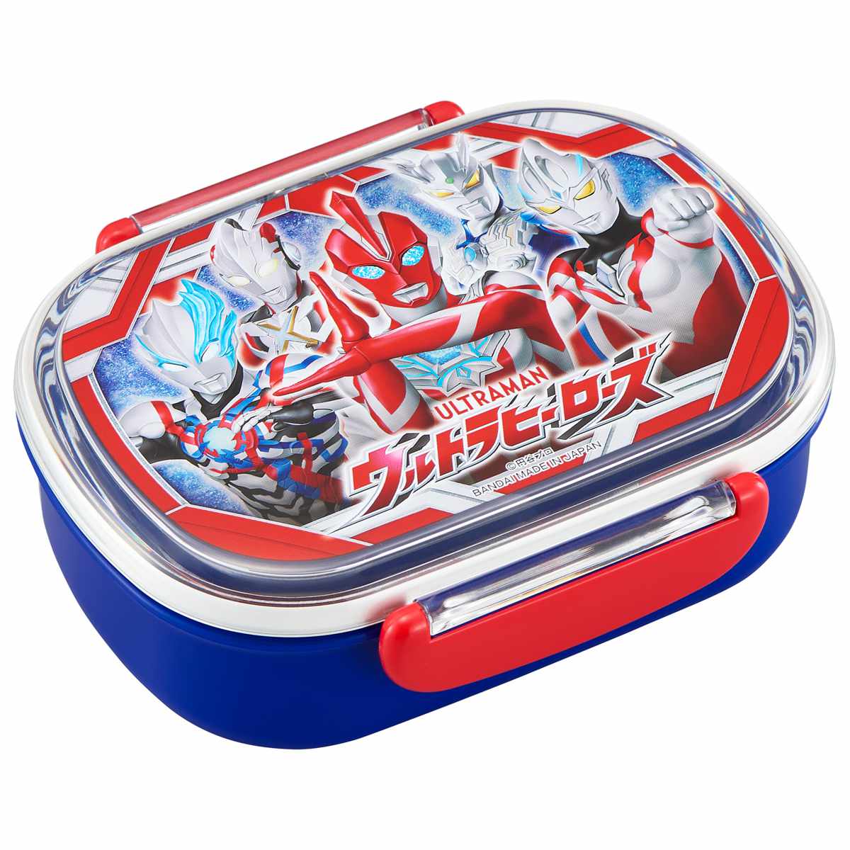 弁当箱 360ml ウルトラヒーローズ ランチボックス 中子付 （ ウルトラマン お弁当箱 抗菌 小判型 食洗機対応 レンジ対応 子供 日本製 食洗機OK レンジOK お弁当 弁当 抗菌加工 一段 幼稚園 保育園 キッズ ）【39ショップ】画像