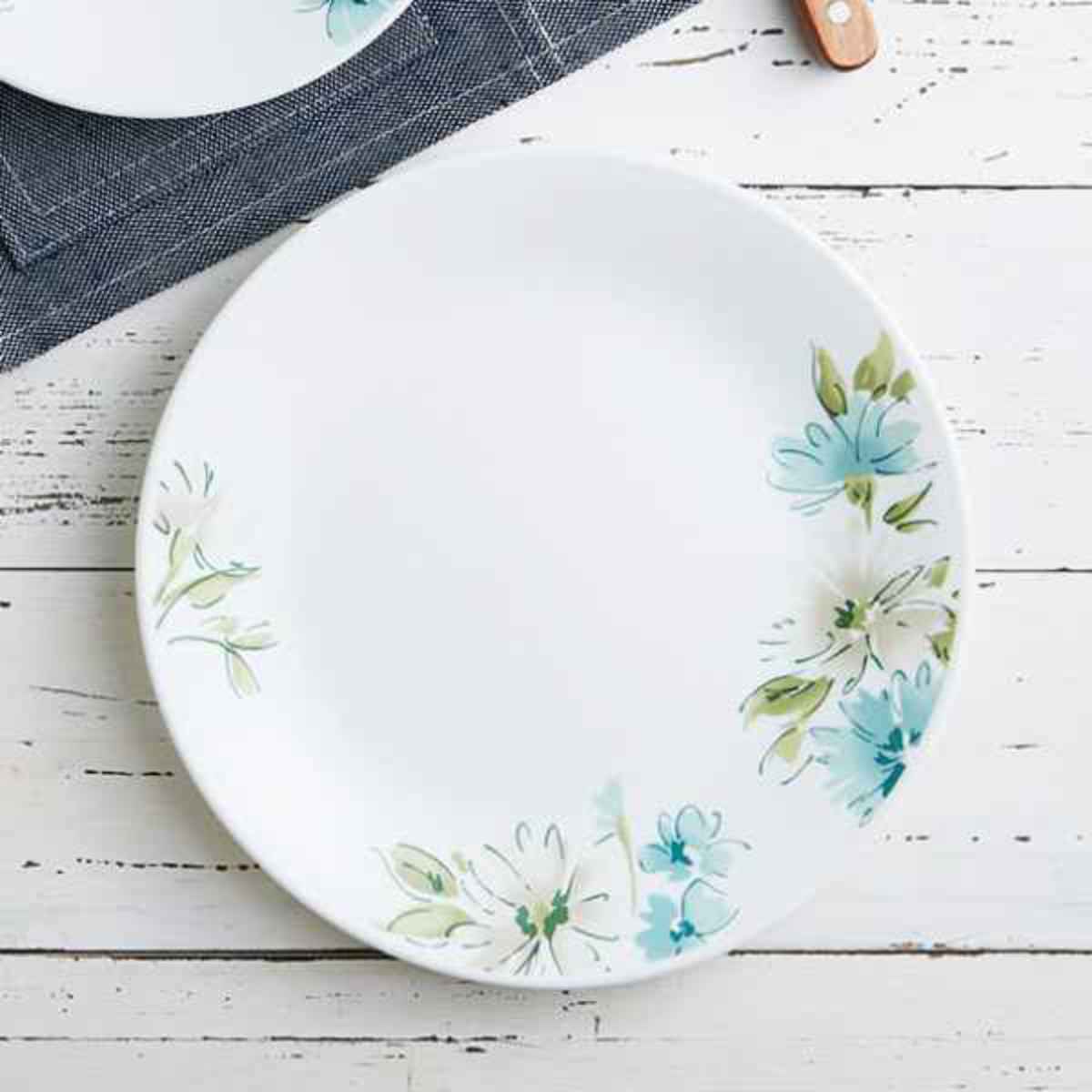 プレート 21.5cm コレール CORELLE フェアリーフローラ 5枚セット （ 食洗機対応 電子レンジ対応 オーブン対応 お皿 白 中皿 パン皿 取り皿 耐熱 白い食器 平皿 丸皿 ケーキ皿 デザート皿 取皿 花柄 洋食器 おしゃれ ）【39ショップ】