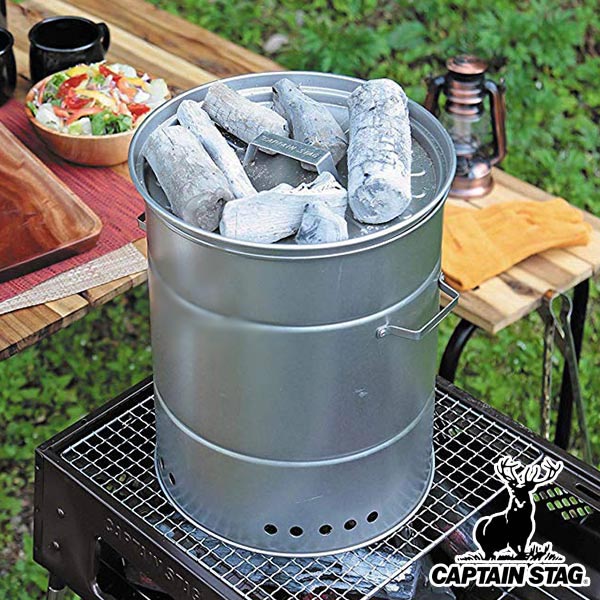 燻製器 ビア缶チキンスモーカー キャプテンスタッグ CAPTAIN STAG （ 送料無料 スモーカー 燻製 グリル 調理 燻製料理 ビア缶チキン トップオーブンシステム カセットコンロ 吊り下げ アミのせ ） 【39ショップ】