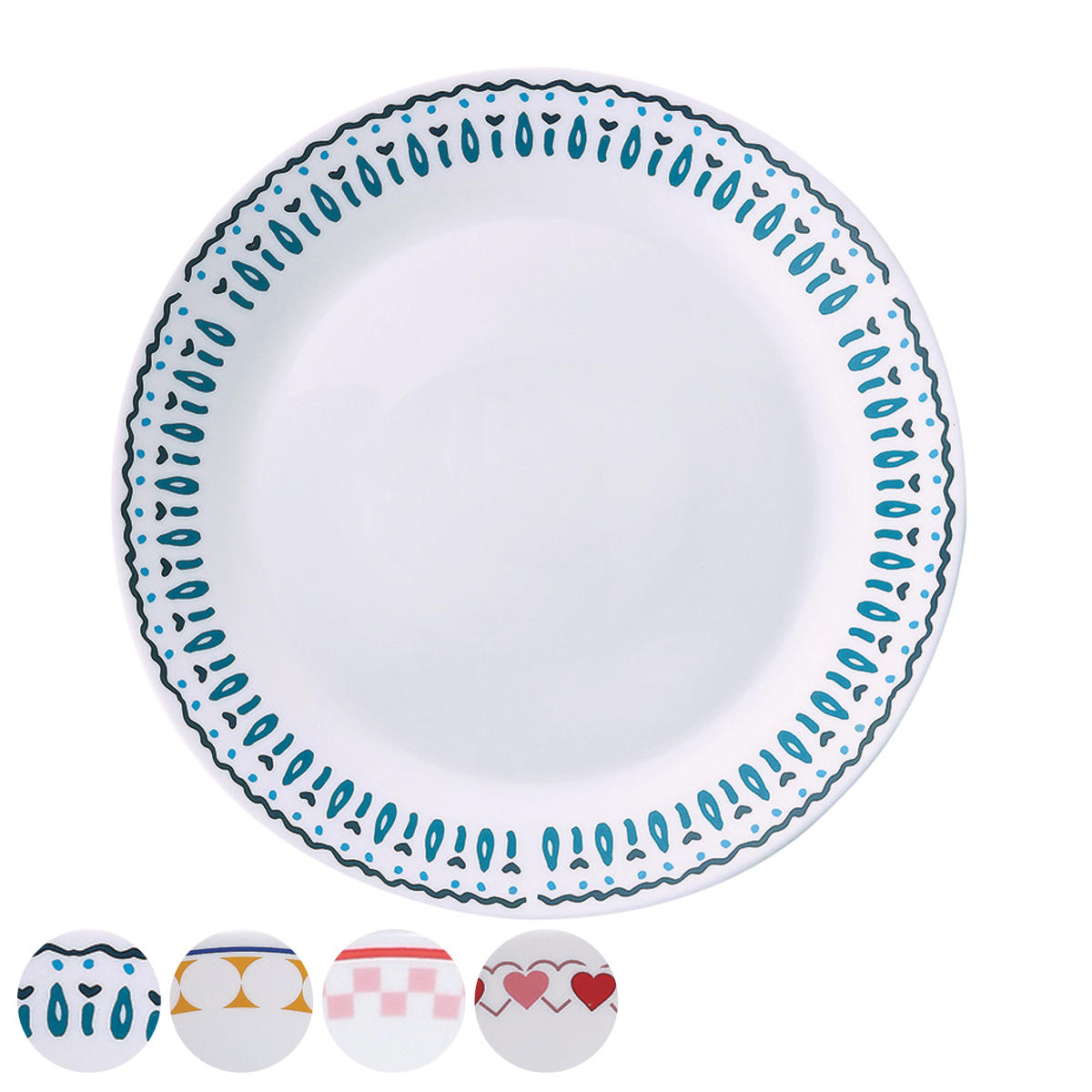 Pyrex ミルクグラス ハート柄 皿4枚 ボウル1個 Pyrex ミルクグラス ハート柄 皿4枚 ボウル1個
