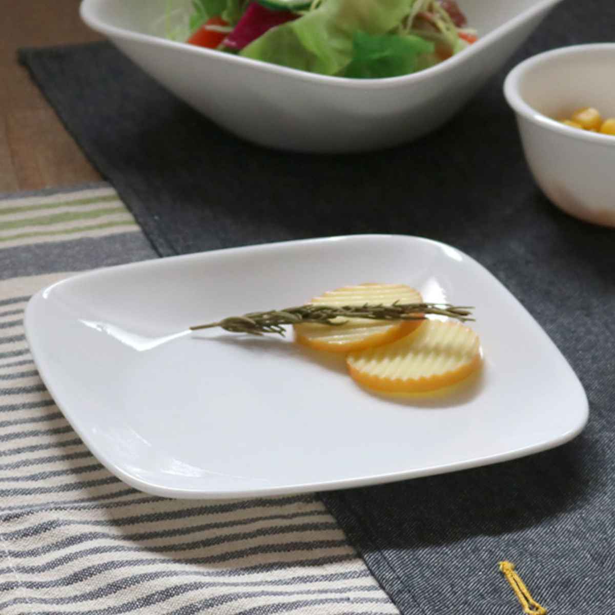 プレート 17cm コレール CORELLE スクエア 白 食器 皿 角皿 ウインターフロスト 同色5枚セット （ 食洗機対応 ホワイト 電子レンジ対応 お皿 白い 白い皿 平皿 ケーキ皿 パン皿 中皿 盛り皿 角型 洋食器 ）【39ショップ】 4,658円