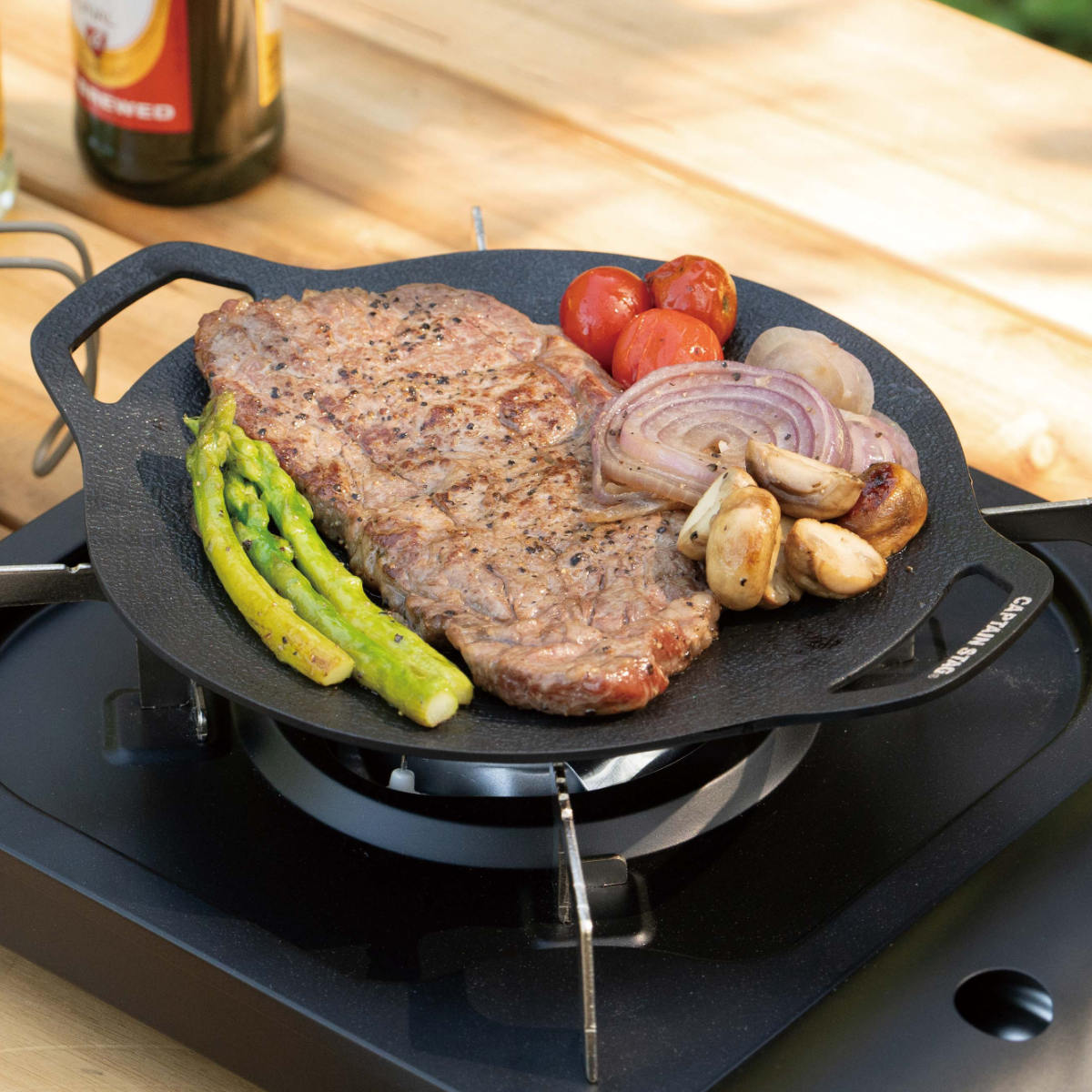 楽天市場】フッ素加工 ラウンド グリルプレート 20cm ガス火 IH対応 丸