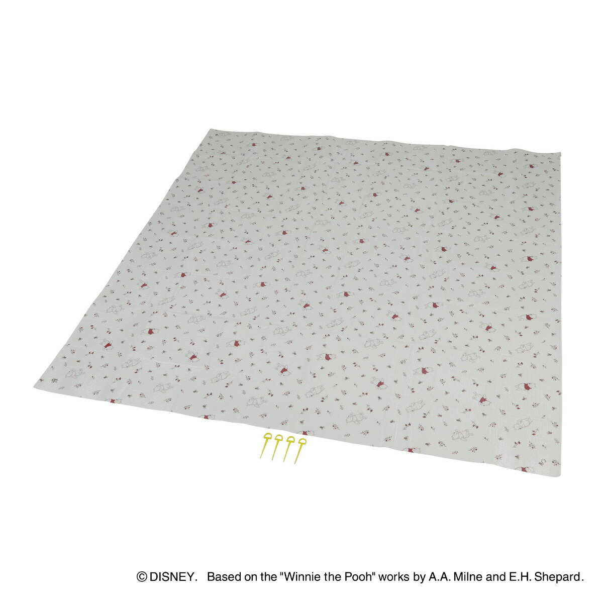 レジャーシート 180×180cm ディズニー クッションレジャーシート くまのプーさん こんにちは （ プーさん アウトドア レジャーマット ピクニックシート 断熱 ピクニックマット 敷物 レジャー コンパクト 持ち運び 収納袋付き ）【39ショップ】画像