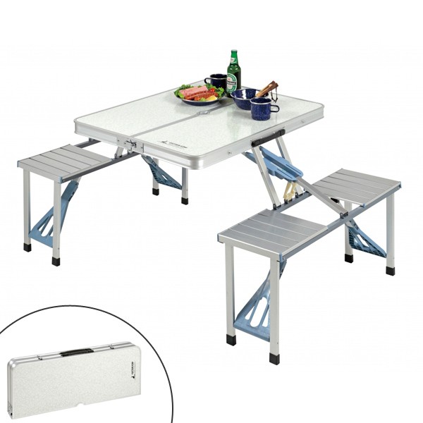 人気新品入荷 簡易テーブル 持ち運び アウトドアテーブル ファミリーテーブル 送料無料 ピクニックテーブル アルミ製 ４人用 テーブル チェア一体型 折り畳み式 コンパクト 39ショップ 折りたたみテーブル バーベキュー アウトドア Nextradio Co Ug