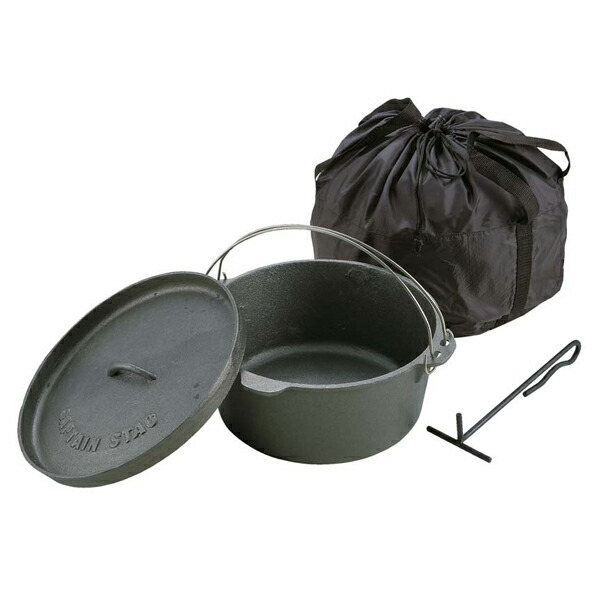 楽天市場 ダッチオーブンセット 鋳鉄製 30cm 送料無料 キャプテンスタッグ 調理器具 アウトドア Captain Stag 鍋 スモーカー q キャンプ用品 39ショップ インテリアパレット