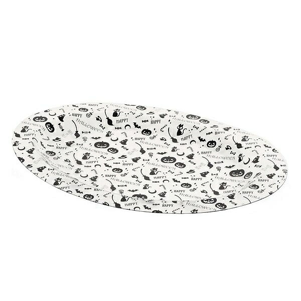 【楽天市場】プレート 39cm オーバル レッツハロウィーン プラスチック 皿 食器 （ 大皿 お盆 トレー ハロウィン オードブル皿 楕円