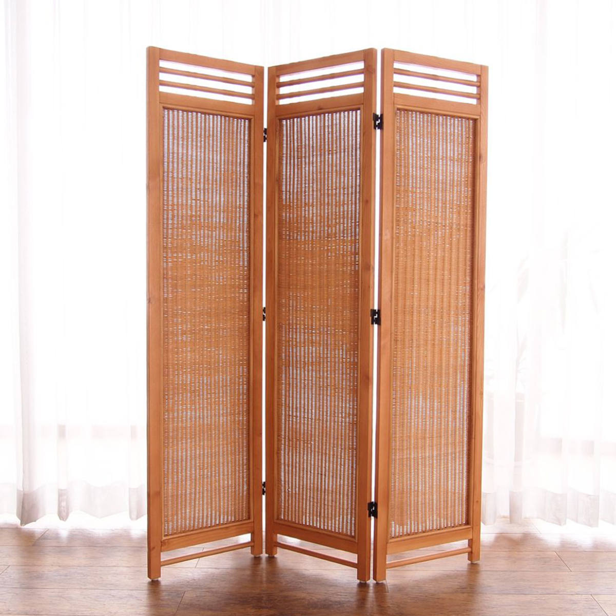 楽天市場】衝立 4連 ラタン パーテーション 籐家具 高さ160cm