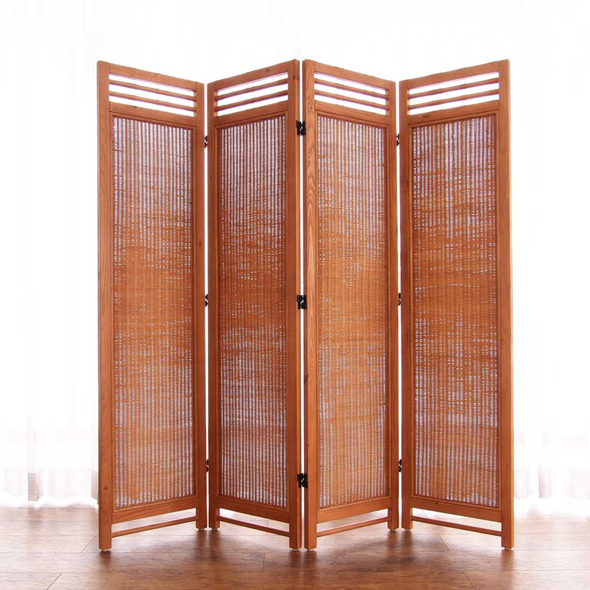楽天市場】籐スクリーン 3連 3連衝立 屏風ついたて パーテーション