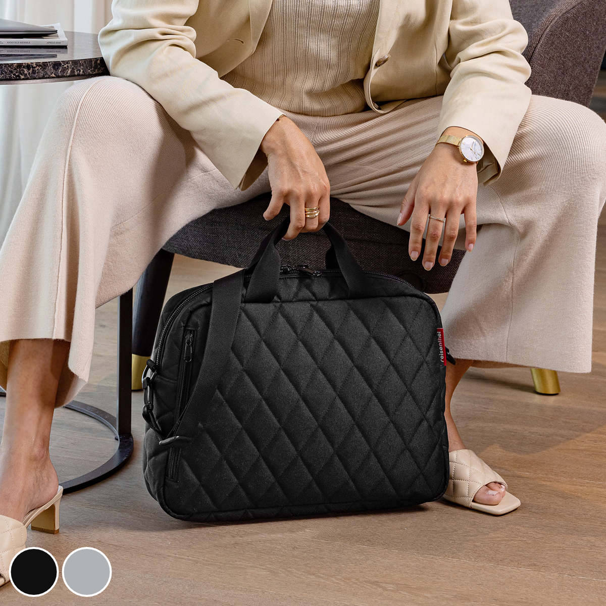 【アウトレット】ショルダーバッグ ライゼンタール NOTEBOOK BAG RHOMBUS （ ビジネスバッグ 横長 通勤 ダブルファスナー PC ノートパソコン タブレット レディース 肩掛け 手持ち おしゃれ 通学 バック 仕切り メンズ ）【39ショップ】