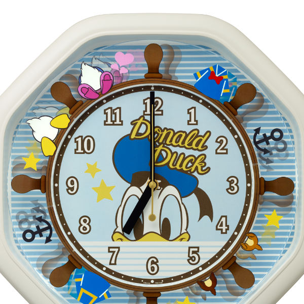4mh441mc03 ドナルドダックm441 掛け時計 からくり時計 時報停止機能 ディズニー ドナルドダックの音声と共にテーマ曲が流れる 置き時計 掛け時計 送料無料 メロディ 壁掛け アナログ 壁掛け時計 インテリア 雑貨 ウォールクロック かけ時計 回転 メロディ クロック