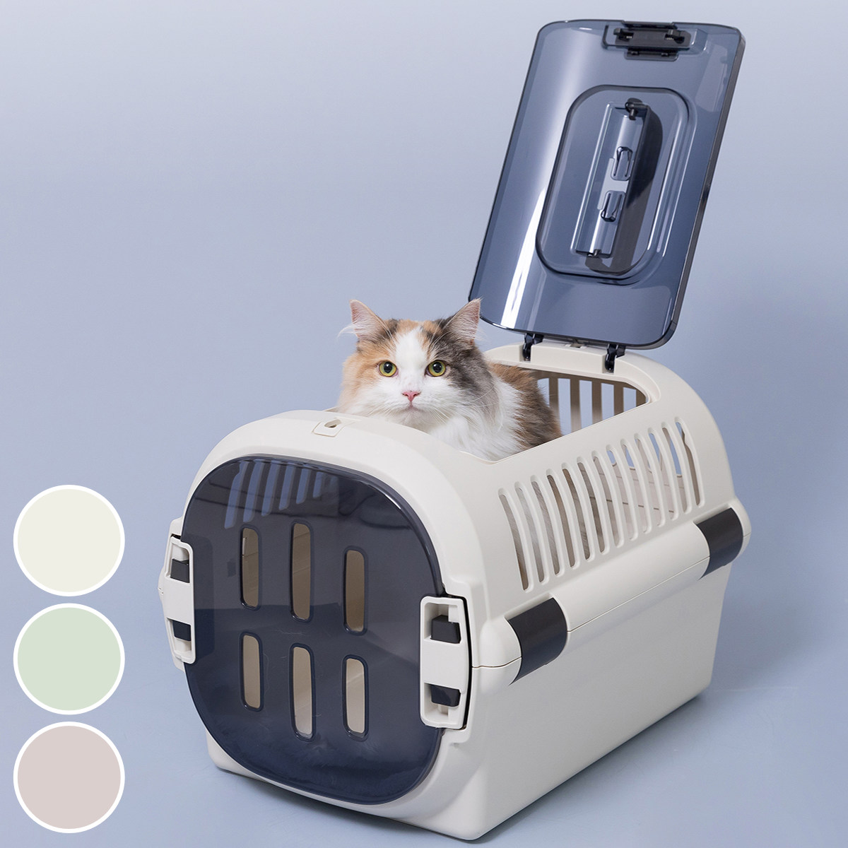 ペットキャリー キャンピングキャリーファインR ダブルドア M ( ペット用キャリー ペットバッグ ハードキャリー ペットキャリーボックス リッチェル ペット用 お出かけ ペット用品 キャリー 旅行 通院 病院 災害 避難 移動 ケージ )【39ショップ】|インテリアパレット