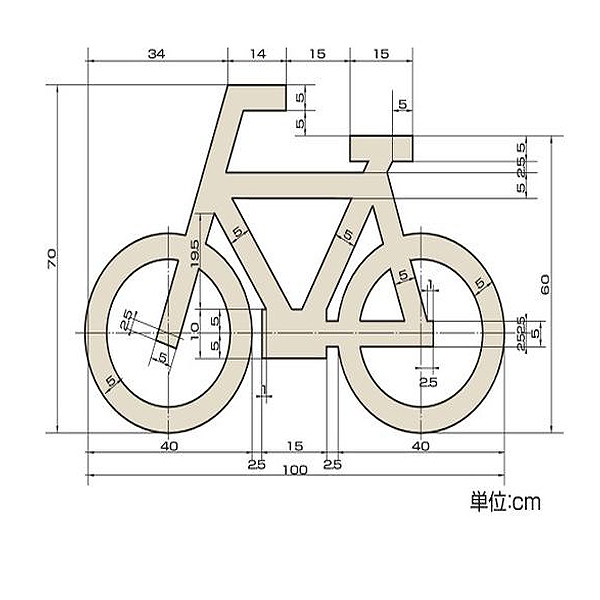 自転車 マーク cad