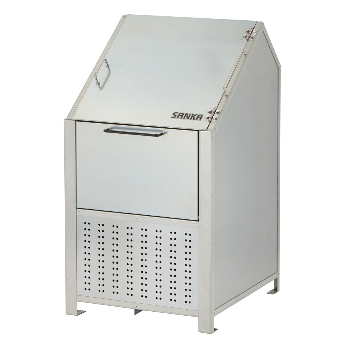 業務用ゴミ箱 300L クリーンステーション 600 （ 法人限定 屋外用 ゴミ箱 蓋付き ゴミ 6袋分 収集ボックス 屋外ストッカー 収納庫 ゴミ置き場 ゴミ捨て 300リットル 大容量 ふた付き ダストボックス ごみ箱 日本製 ハンドル付き ）【39ショップ】