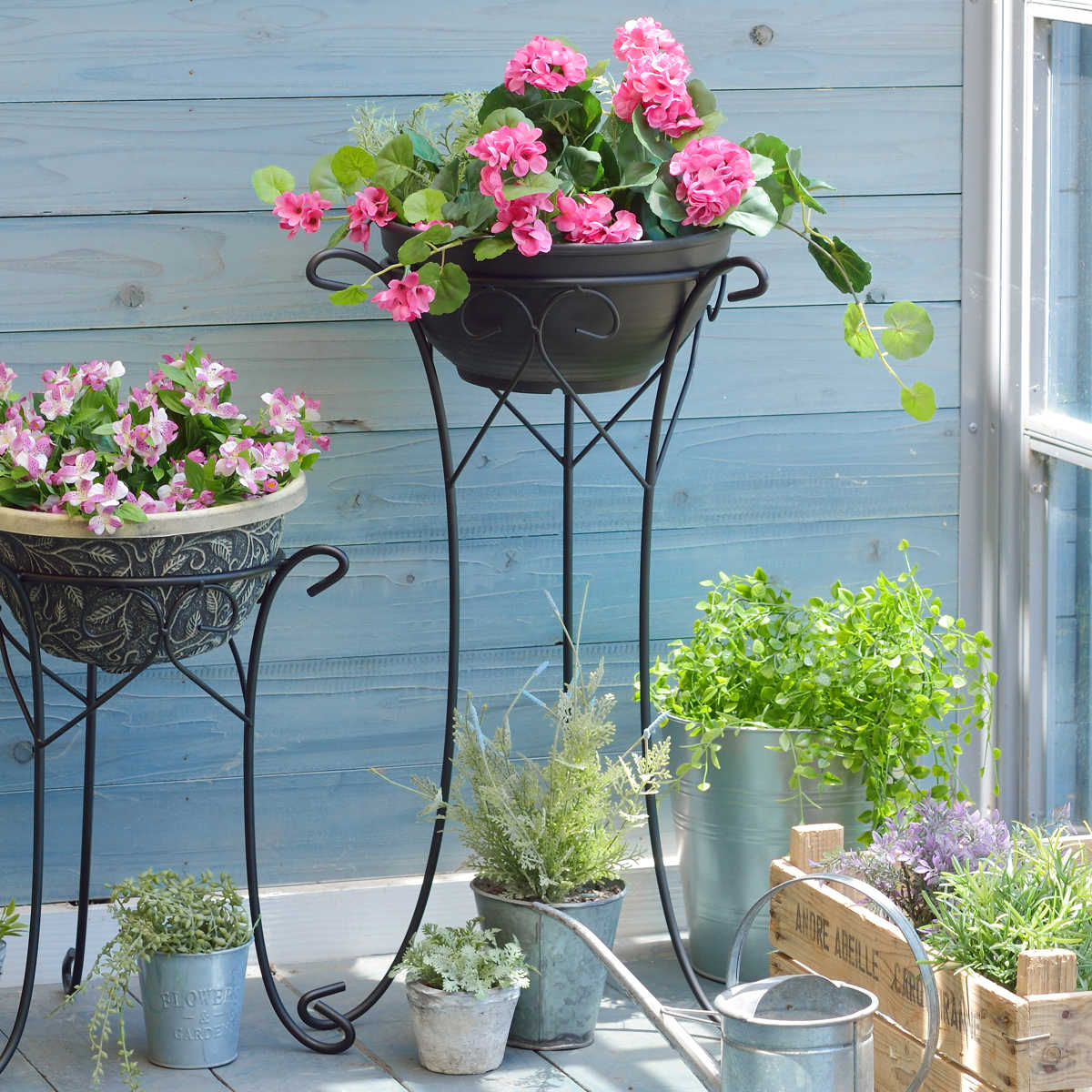 楽天市場】プランタースタンド フラワーボール 高さ59.8cm （ フラワー