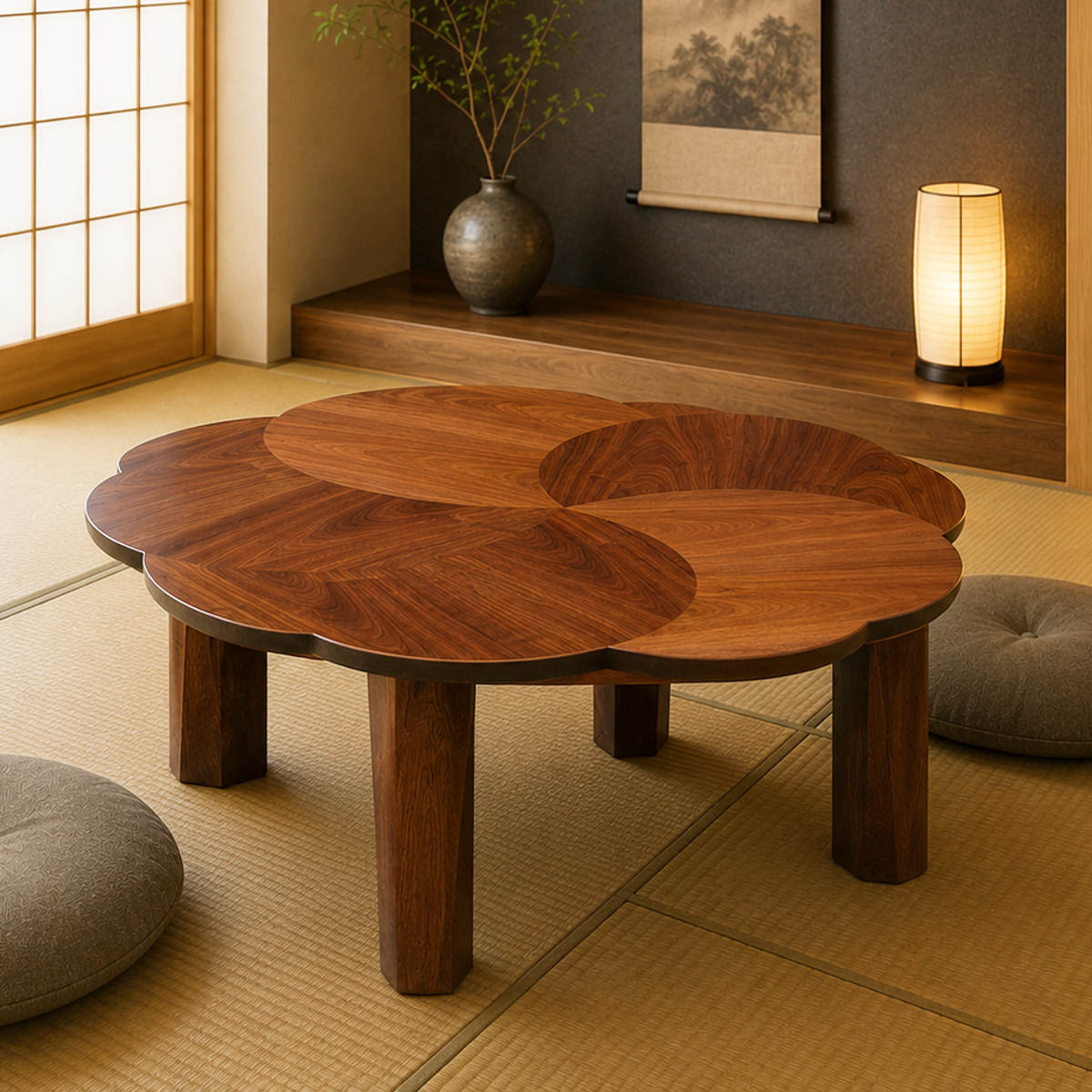 座卓 円型 差しわたし90珊 木製 お花 日本製 家具調こたつ （ こたつ コタツ 炬燵 折れ脚 速見表 座卓速見表 和風座卓 打ち上げる品 折りたたみ 食台 応接間机 和室 畳 応接間 折り畳み ウォール中毒者 突板仕上ぼり 机 古民家 純和風 ）【39販売店】 電気こたつ-季節・空調家電-家電