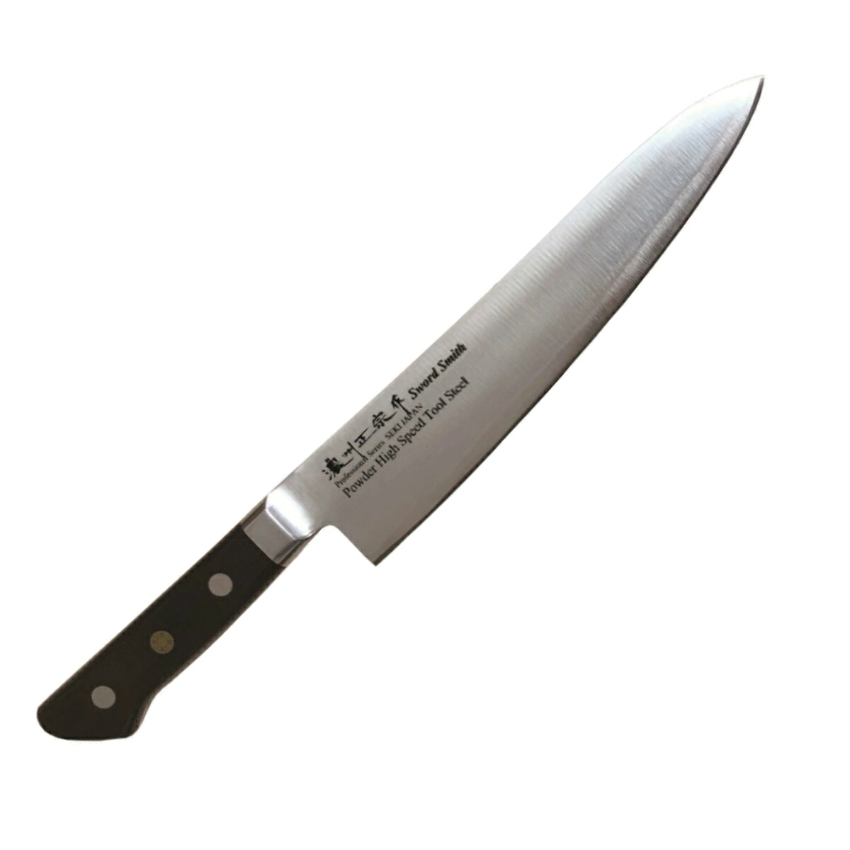 牛刀 刃渡り21cm 濃州正宗作 粉末ハイス鋼割込 日本製 （ 万能包丁 文化包丁 三徳包丁 料理包丁 洋包丁 日本製 21センチ 粉末ハイス鋼 切れ味抜群 キッチンナイフ キッチンツール ）【39ショップ】