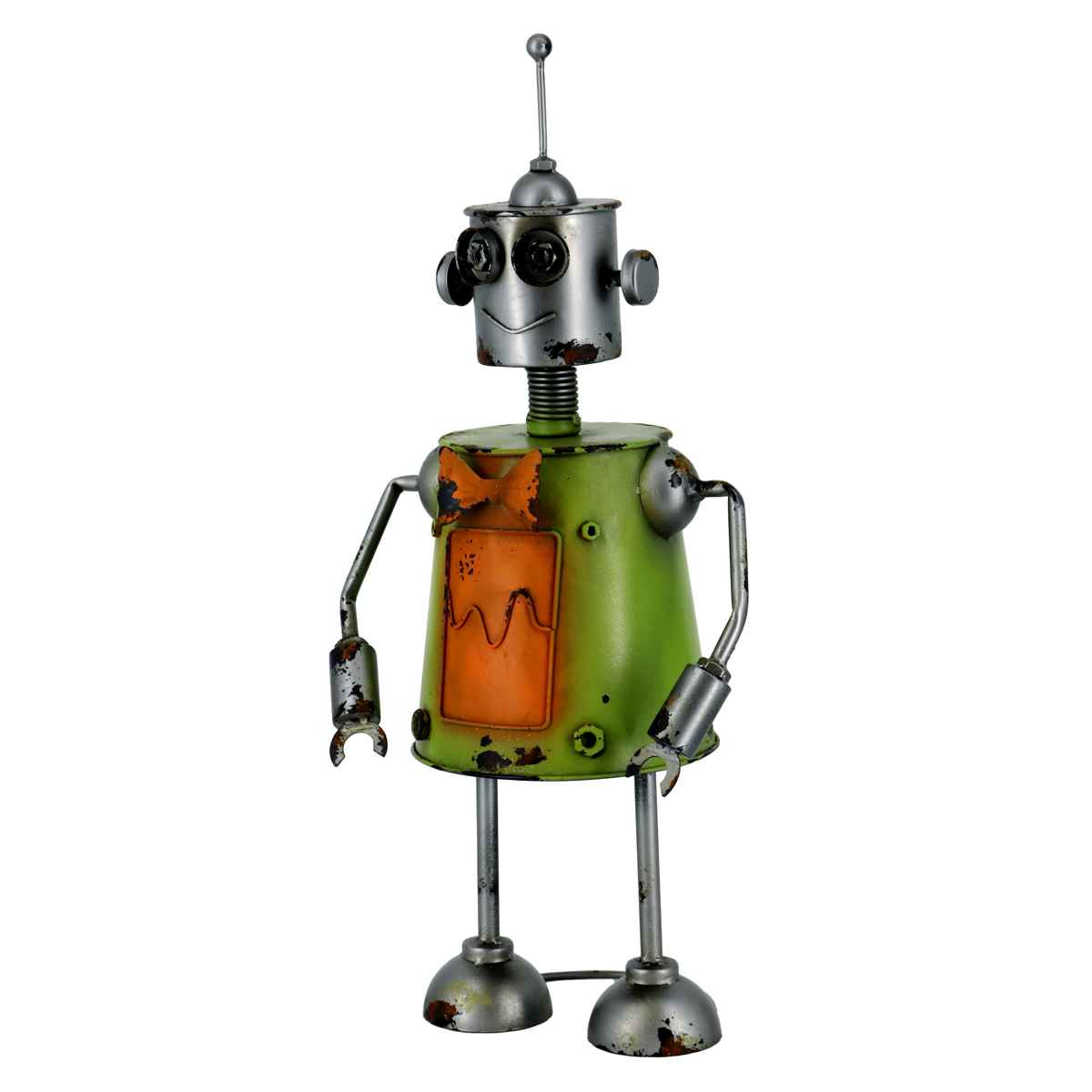 オーナメント ロボット シルバー （ 置物 オブジェ ガーデンオーナメント 庭 インテリア 雑貨 屋外 ガーデン雑貨 園芸 ガーデンインテリア ）【39ショップ】