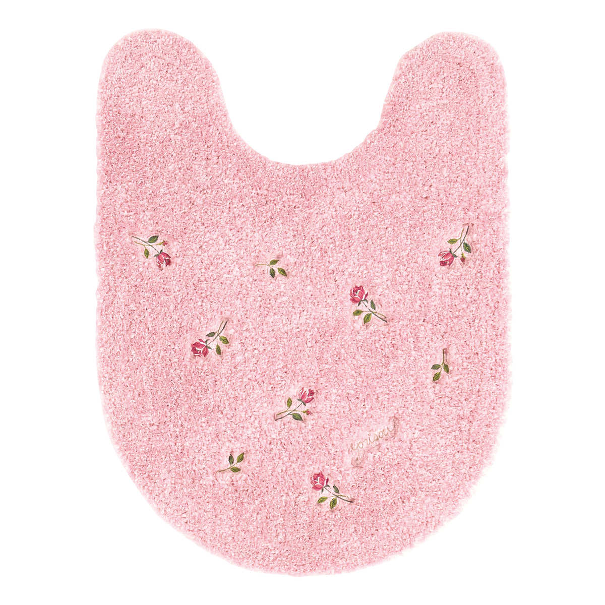 トイレマット 80×60cm スイートローズ （ トイレ マット 足元マット ロングタイプ 洗える すべり止め ローズ かわいい トイレタリー 滑り止め 80×60 洗濯OK 丸洗い トイレ用品 ）【39ショップ】