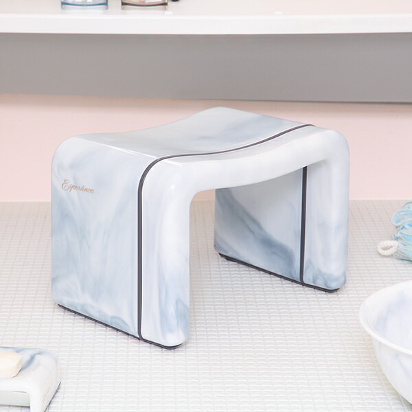 風呂椅子 22cm エスペランス 日本製 （ 送料無料 風呂イス 風呂いす 大理石 お風呂 椅子イス 腰かけ 引っ掛け 引っ掛け風呂イス マーブル調 マーブル すべり止め 引っ掛ける 座面穴無し 肉厚 22 ） 【39ショップ】