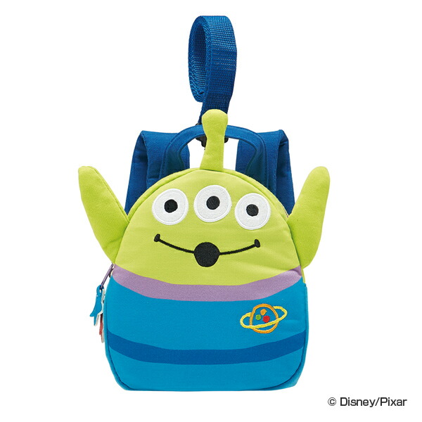 赤ちゃん リュック エイリアン トイストーリー 転倒 防止 ハーネス 迷子 キャラクター （ リトルグリーンメン ベビーリュック リュックサック ベビー用 安全 ダイカットリュック ハーネス付き 子ども 散歩 おでかけ 迷子防止 ） 【39ショップ】画像