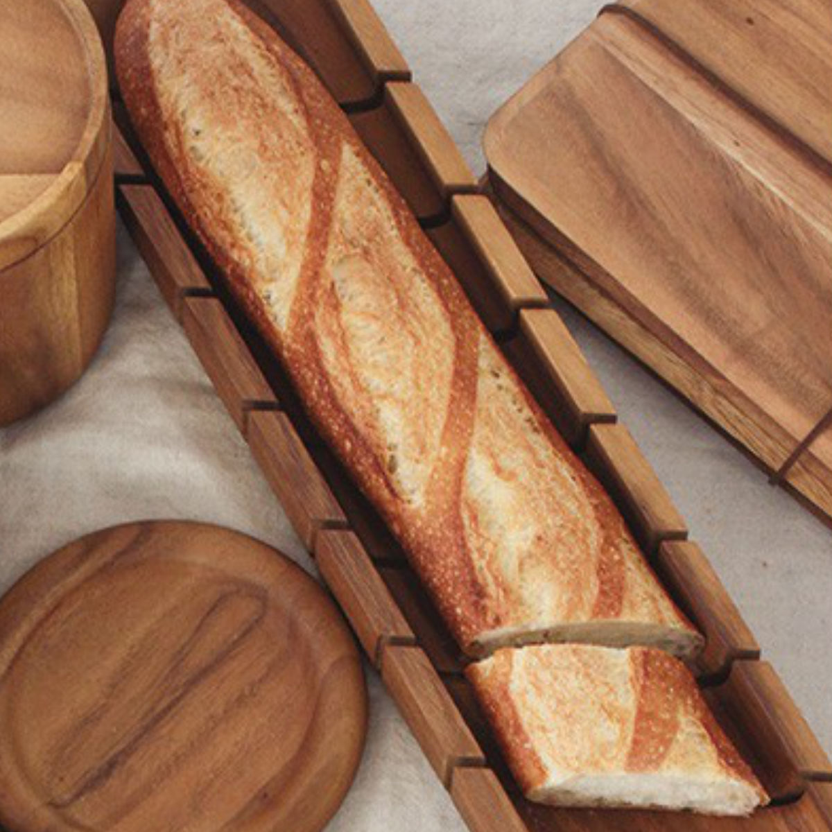 市場 ブレッドカットトレー 木製 送料無料 パン Bono まな板 アカシア バゲット 53cm カッティングボード フランスパン