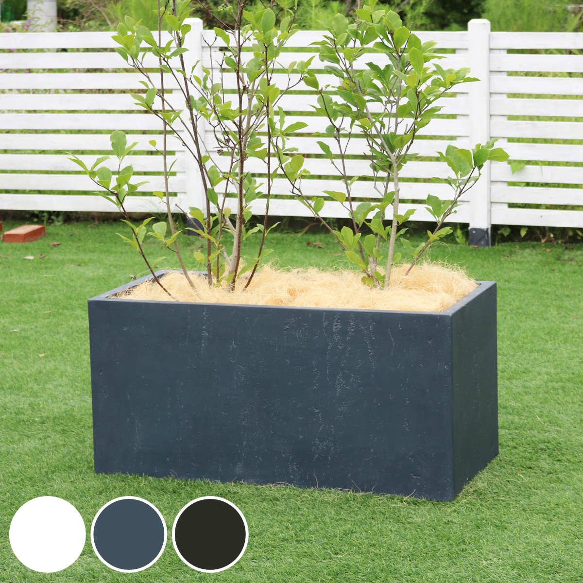 プランター マグネシアプランター 長角 90cm （ プランターカバー スクエア 植木鉢 鉢 底穴 屋外 外 家庭菜園 寄せ植え おしゃれ ポット 鉢カバー モダン ホテル 鉢植え 屋内 長角型 長方形 大型 花 ）【39ショップ】