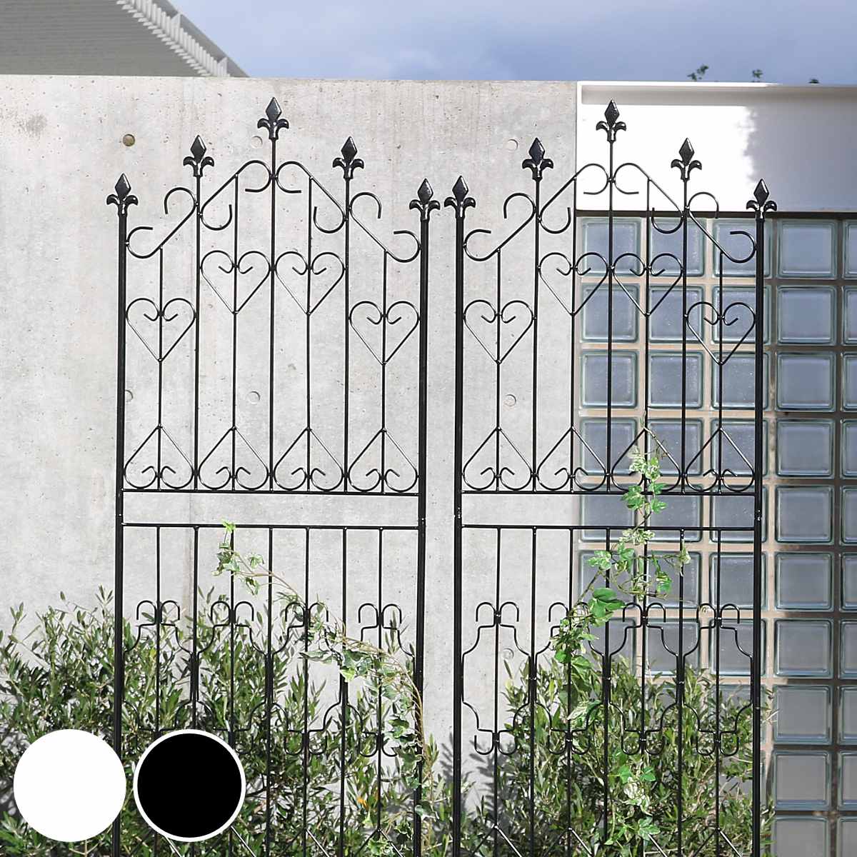 楽天市場】ガーデンフェンス アイアン 幅58×奥行2.5×高さ36cm オールド