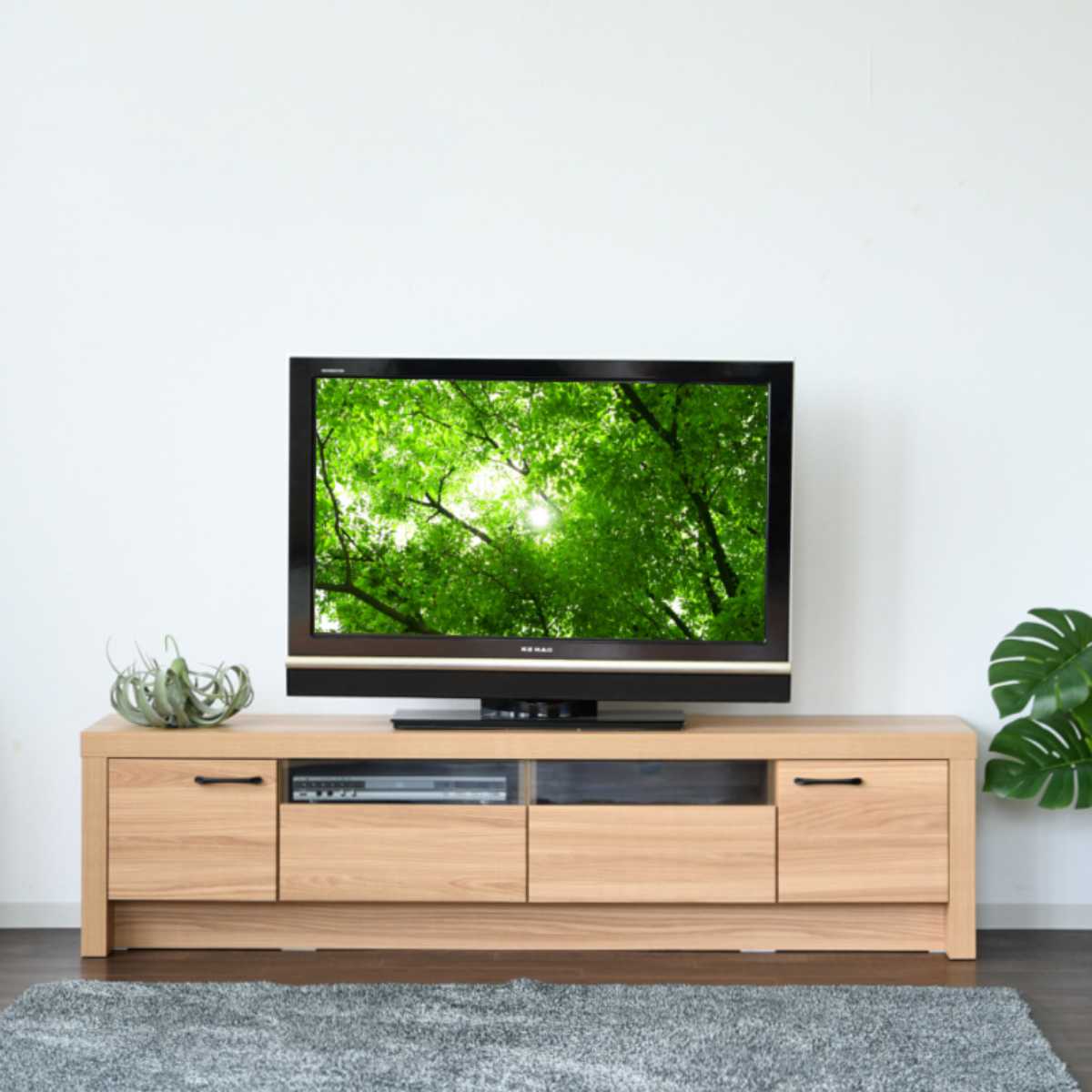 テレビ台 ローボード オーク柄 ナチュラルデザイン 約幅180cm （ TV台 TVボード テレビラック テレビ 家具 完成品 TVラック AVラック 収納 リビング 北欧 引き出し ナチュラル シンプル ）【39ショップ】