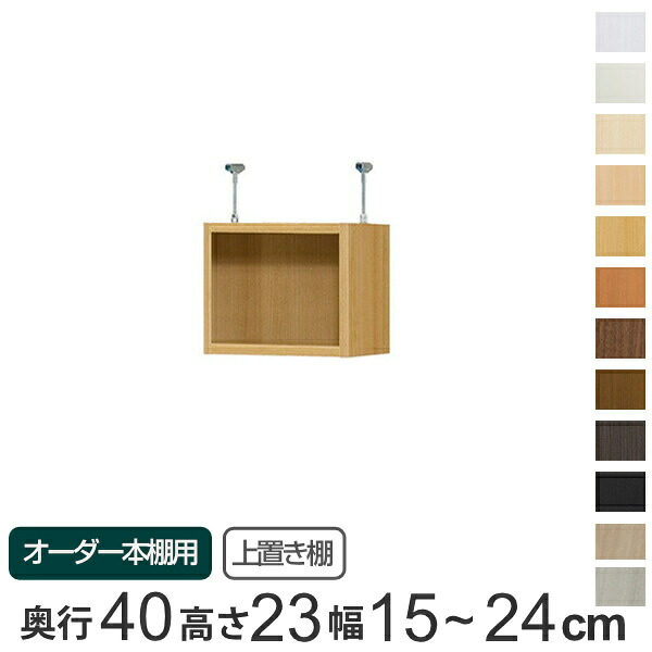 専用 上置き棚 標準棚板 type23 オーダー本棚 奥行40cm 幅15-24cm用 ( 送料無料 オーダーメイド 天井つっぱり 本棚 収納ラック セミオーダー ) 【39ショップ】|インテリアパレット
