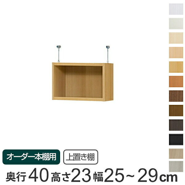 専用 上置き棚 標準棚板 type23 オーダー本棚 奥行40cm 幅25-29cm用 ( 送料無料 オーダーメイド 天井つっぱり 本棚 収納ラック セミオーダー ) 【39ショップ】|インテリアパレット