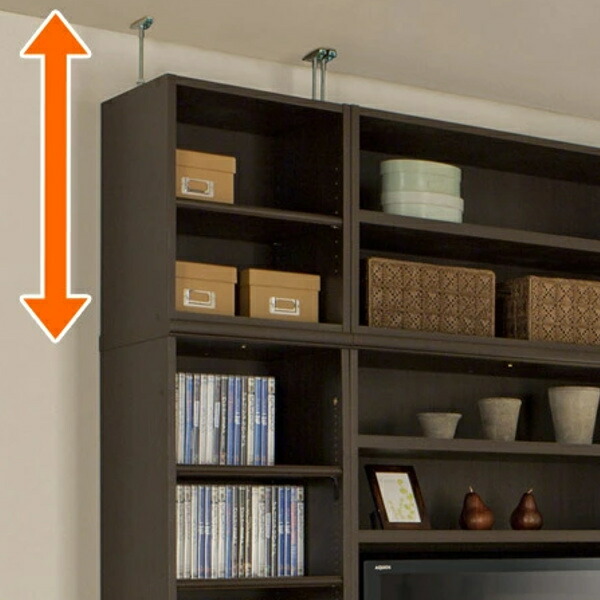 壁面収納オーダー本棚壁面収納上置き棚を追加して収納力アップ収納家具セミオーダー奥行40cm用上置き棚天井高217 226 250 259cm 送料無料天井つっぱり本棚幅60 70cm Type32 オーダーメイド収納ラックセミオーダー