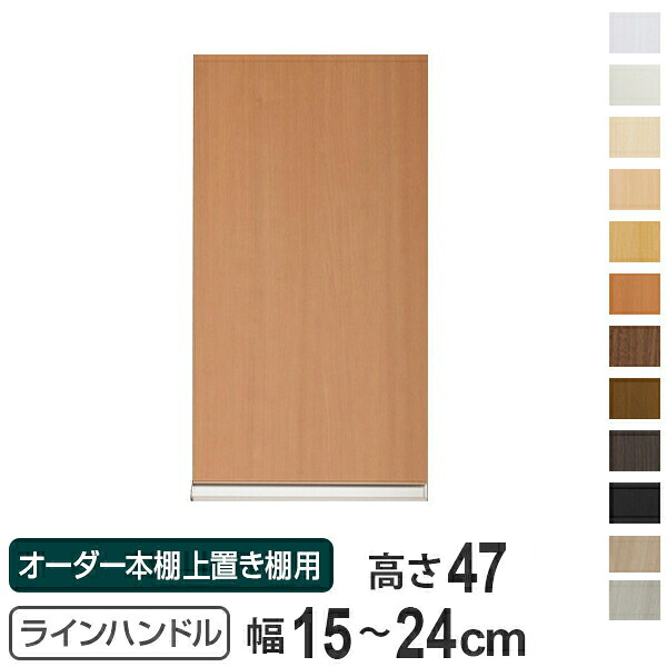 専用扉 オーダー本棚 上置き棚用 ラインハンドル扉 Type47 幅15~24cm 片開き ( 送料無料 オーダーメイド セミオーダー 扉 オプション ) 【39ショップ】|インテリアパレット
