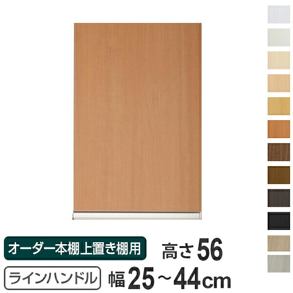 専用扉 オーダー本棚 上置き棚用 ラインハンドル扉 Type56 幅25~44cm 片開き ( 送料無料 オーダーメイド セミオーダー 扉 オプション ) 【39ショップ】|インテリアパレット
