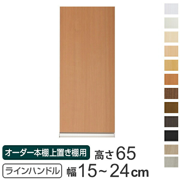 専用扉 オーダー本棚 上置き棚用 ラインハンドル扉 Type65 幅15～24cm 片開き （ 送料無料 オーダーメイド セミオーダー 扉 オプション ） 【39ショップ】