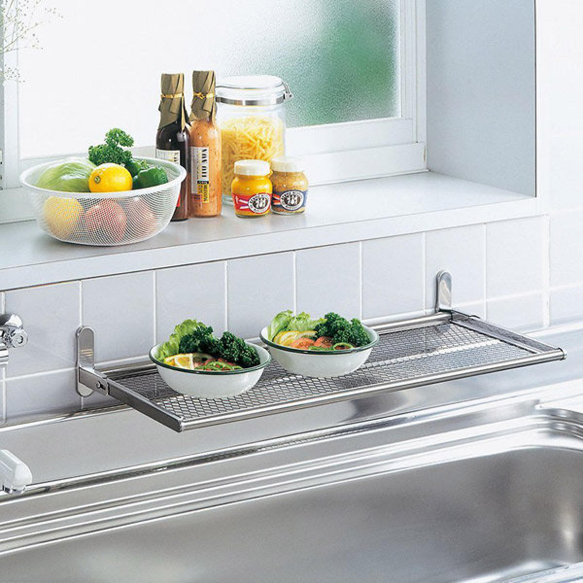 楽天市場】網棚 水切りネット棚 幅60cm ねじ止めタイプ ステンレス