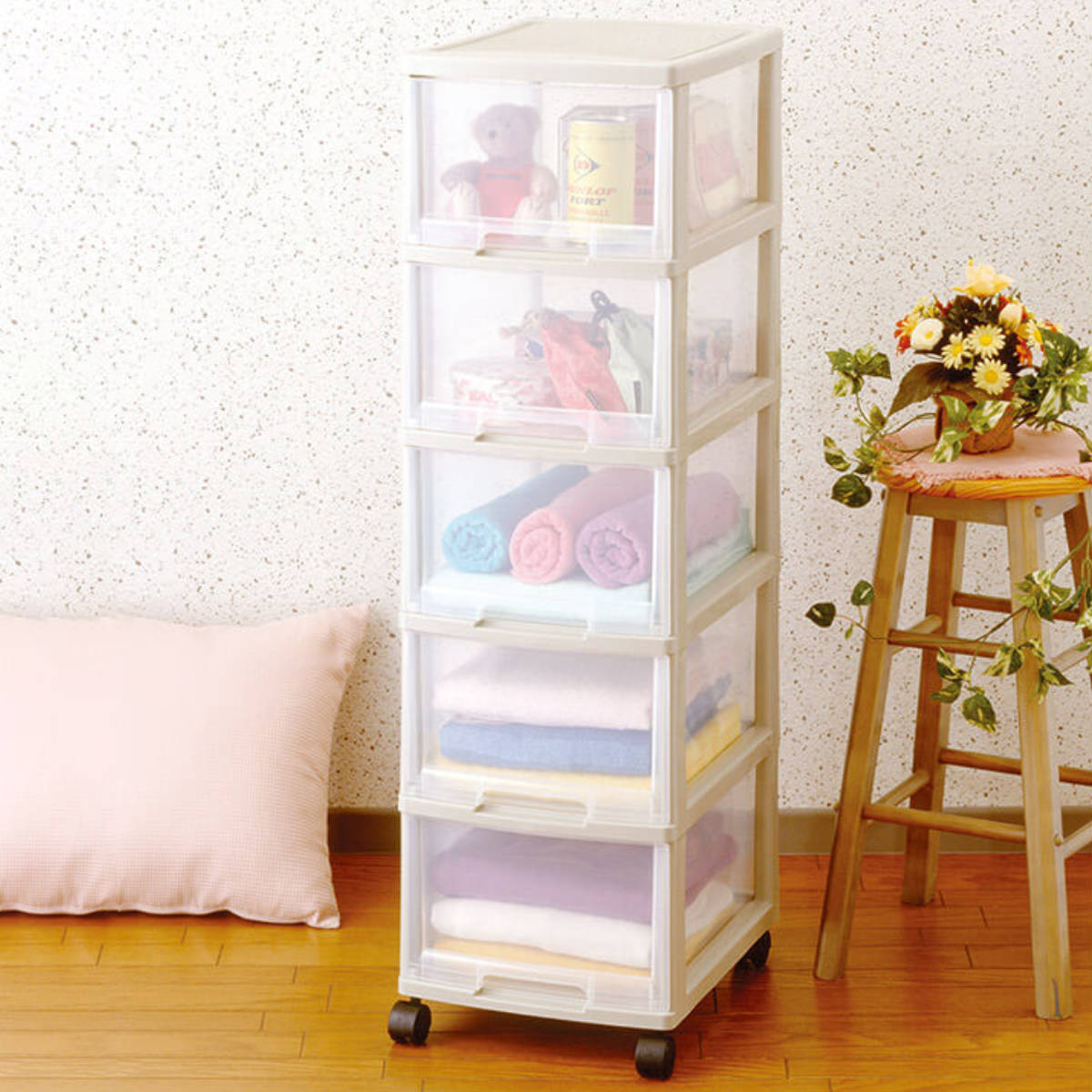 納める入れもの ユニ相応う 深型 5段 成し遂げる品 納める用だんす （ 用だんす タンス 納める 抽き出し 可塑性物質 御召しもの入れもの 収納家具納める キャスター付き添い人 A4 B4 日本製 リビング納める か細い ランドリーチェスト 御召しもの納める 洗面所 ）【39販売店】