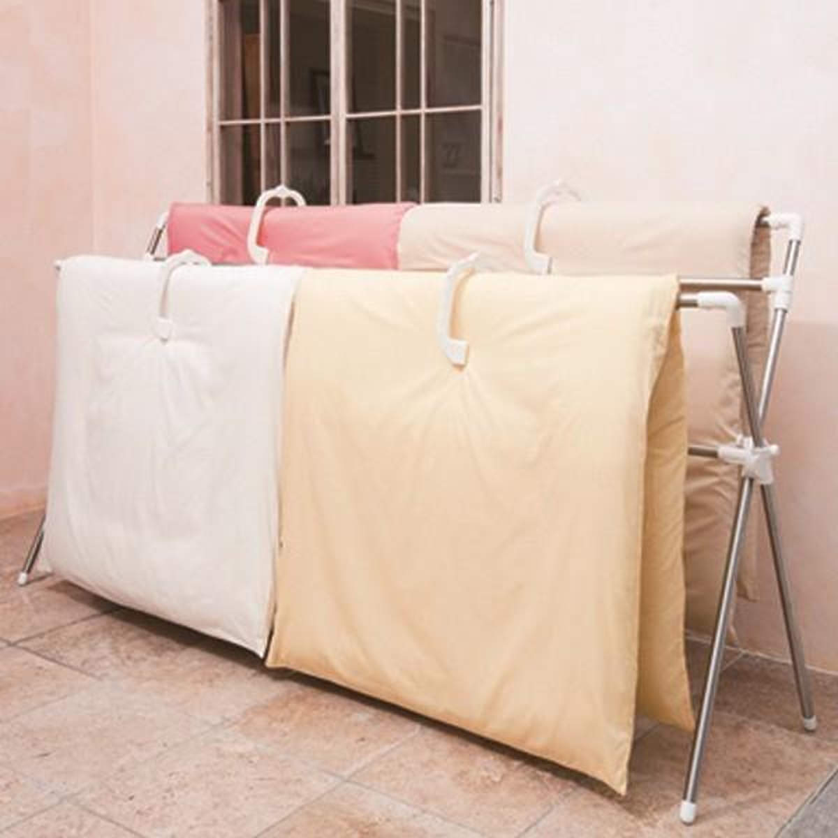 楽天市場】室内物干し PORISH 伸縮式布団干し X型コンパクト アルミ