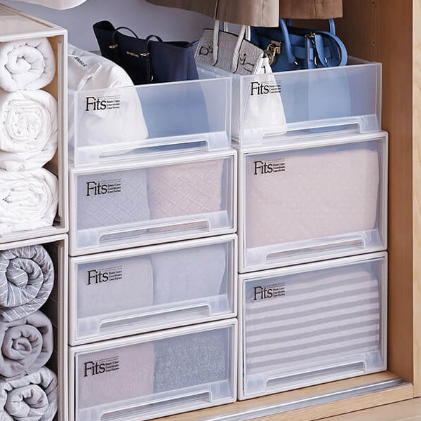 収納陳列棚 Fits フィッツ フィッツケース ディープ 抽出し プラスチック 同色2個揃え 送料無料 収納函 収納 アパレルケース ホワイト 押し込み 収納 引出し 積み重ね スタッキング お召ケース 深み74 幅39 Mono 天馬 日本製 39ストア Cannes Encheres Com