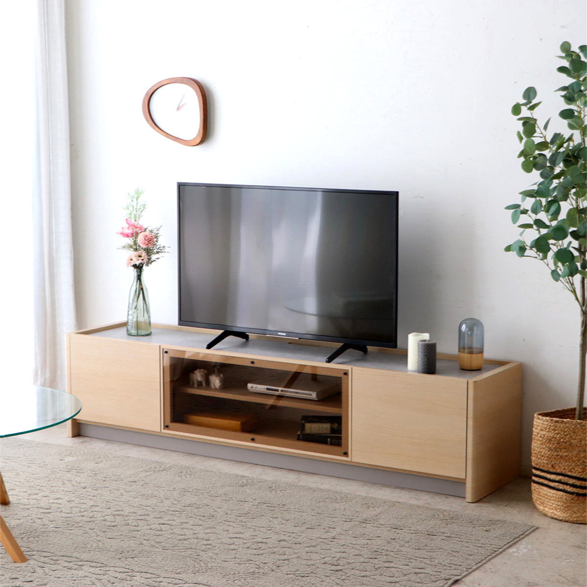 テレビボード 幅179.6cm 壁面収納 シルト フォースター ( TV台 フラップ扉 スライドレール リモコン操作可能 日本製 リビングボード コード収納 引き出し 大型テレビ対応 飾り棚 低ホルムアルデヒド F☆☆☆☆ )【39ショップ】|インテリアパレット