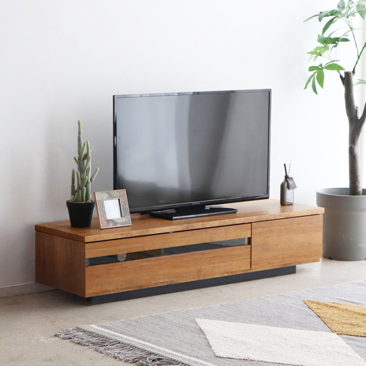 テレビ受像機台 置き目ゲーム盤 幅148.5珊 日本製 遣っ付ける品 肌理調 （ TV台 AVゲーム盤 棚 仕合わせ フルスライドレール リビングゲーム盤 納める 調度品 下げ翼扉 抽き出し ）【39販売店】