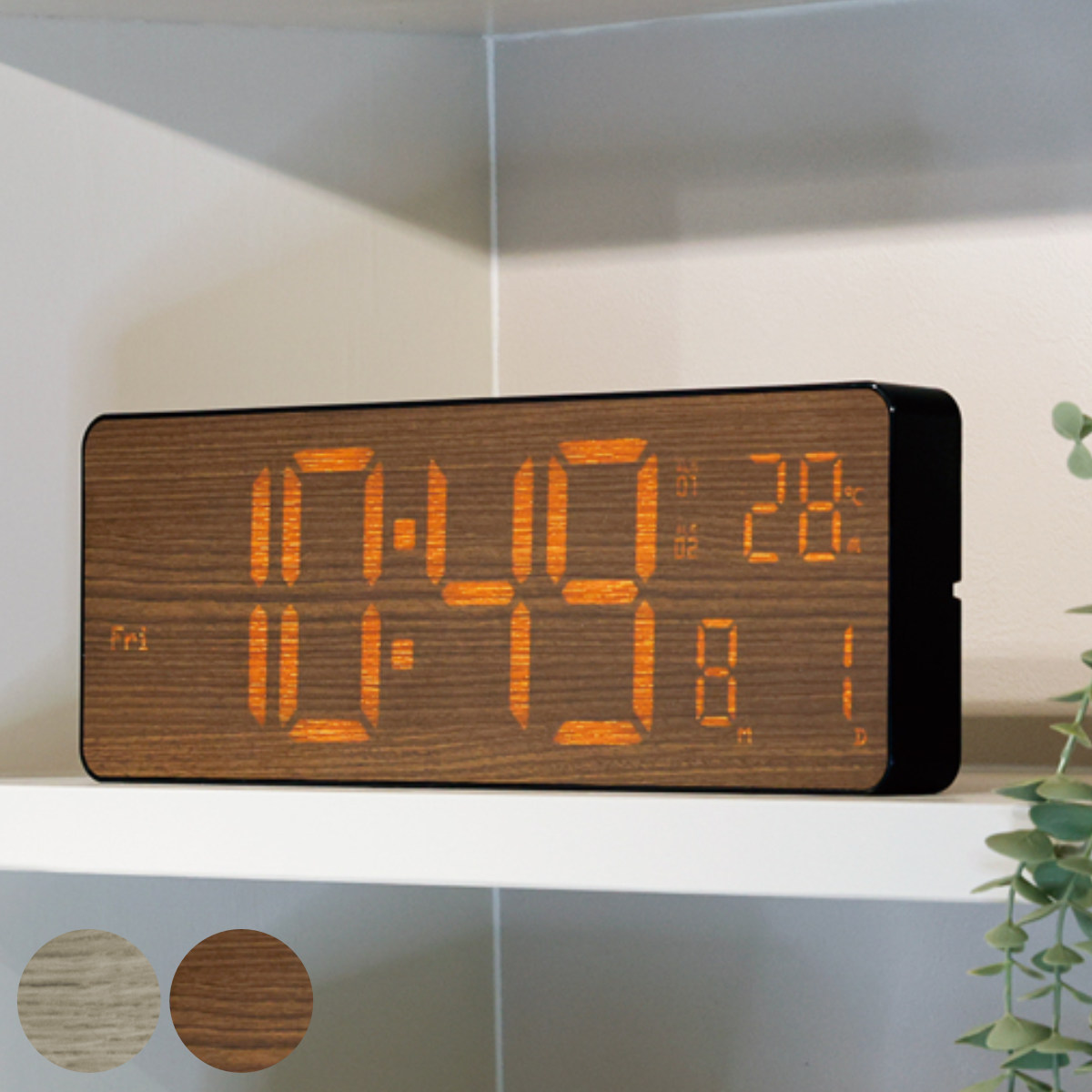 置き時計 LED Wi-Fi 暦役立つこと付き添い人 置き掛け兼用 SLOWER カミーノ 肌理 （ 体温計 暦 USB LED時辰儀 置き 掛け 目覚まし時計 明快さ合わせる 自動小銃合わせる 卓上時辰儀 時辰儀 とけい 時辰儀 逢い引き 曜日 体温 パウダーコンパクト 今めかしい ）【39販売店】