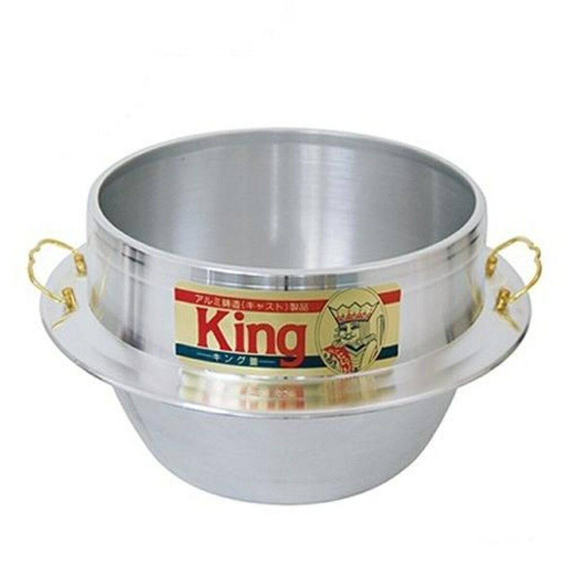 ご飯釜 キング カン付き 36cm 5升2合炊き 直火専用 （ 直火対応 ご飯鍋 ご飯釜 直火専用釜 炊飯釜 羽釜 本格釜 釜炊き ごはん鍋 炊飯用鍋 炊飯用なべ お釜 業務用 ウルシヤマ金属 ）【39ショップ】