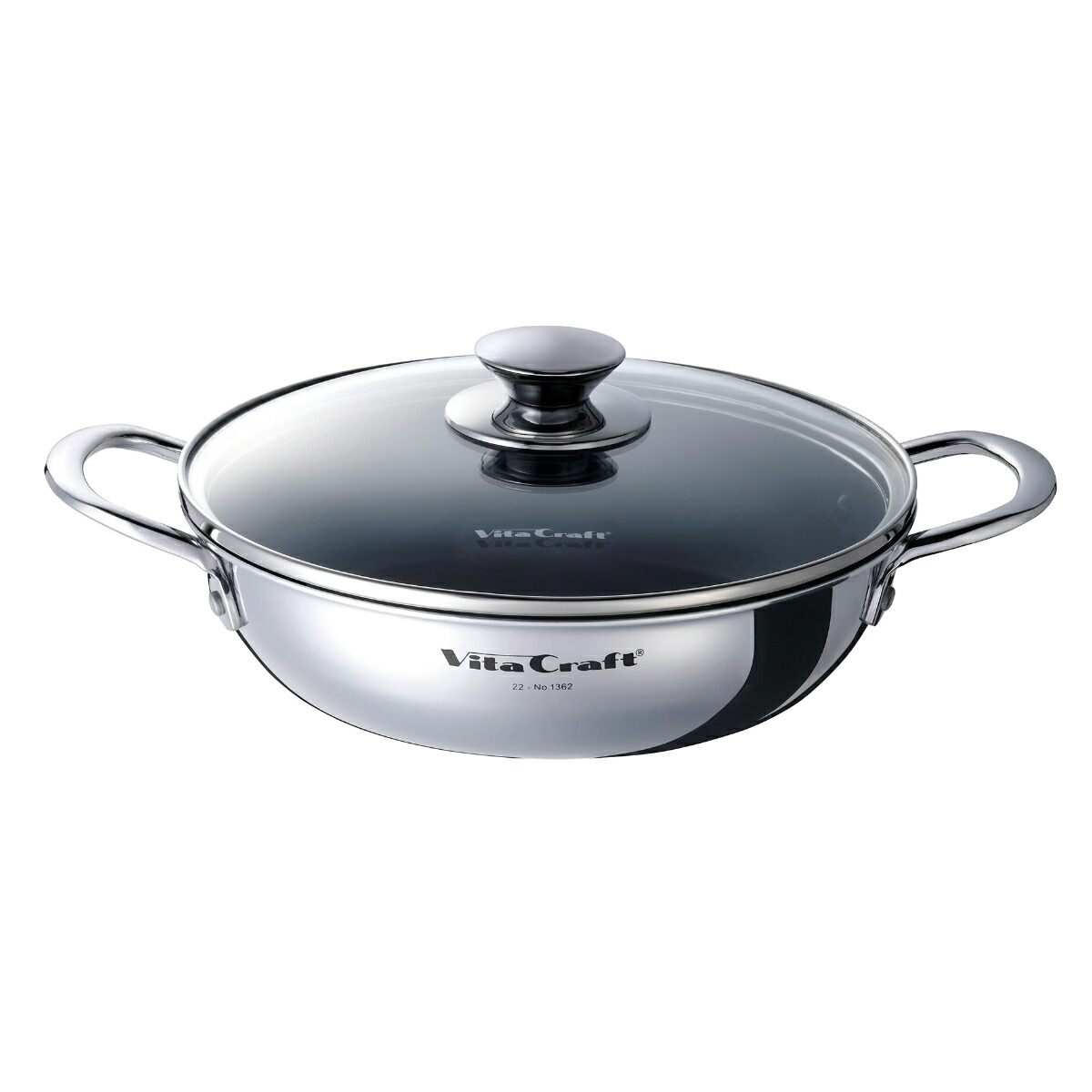 楽天市場】ビタクラフト テーブルパン 22cm ガラス蓋付き NO.1362 浅型