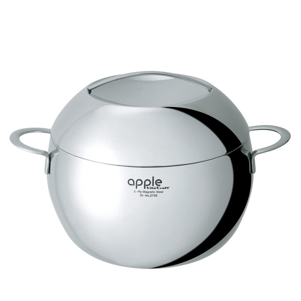 ビタクラフト 無水調理鍋 24cm 6.6L IH対応 アップル両手鍋 （ VitaCraft apple ガス火対応 両手なべ 無水調理 無油調理 余熱調理 蓋付き 24センチ 10年保証 ステンレス製 マルチ 万能 おしゃれ 揚げ物鍋 鍋 おなべ ） 【39ショップ】 17,856円