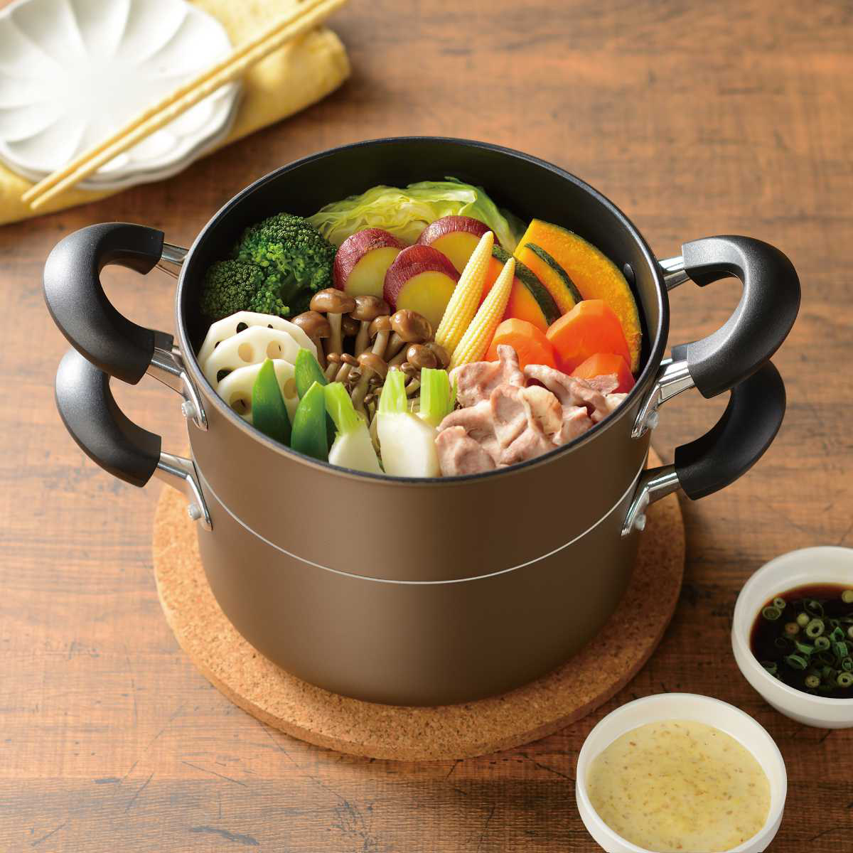 楽天市場】蒸し器 2段 20cm IH対応 蒸しごよみ （ ガス火対応