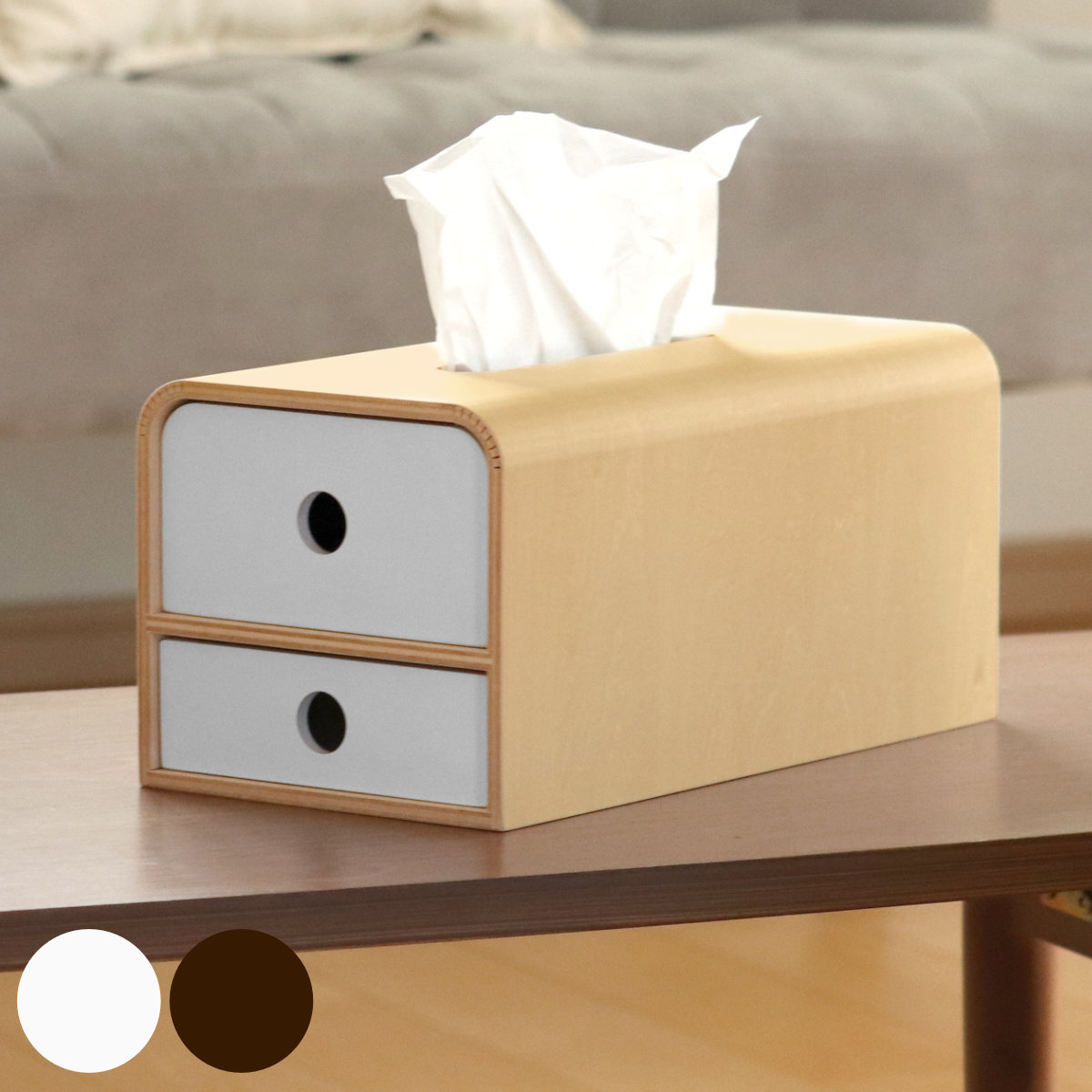 カリモク　木製小物　木製ティッシュケース 333951-1.jpg