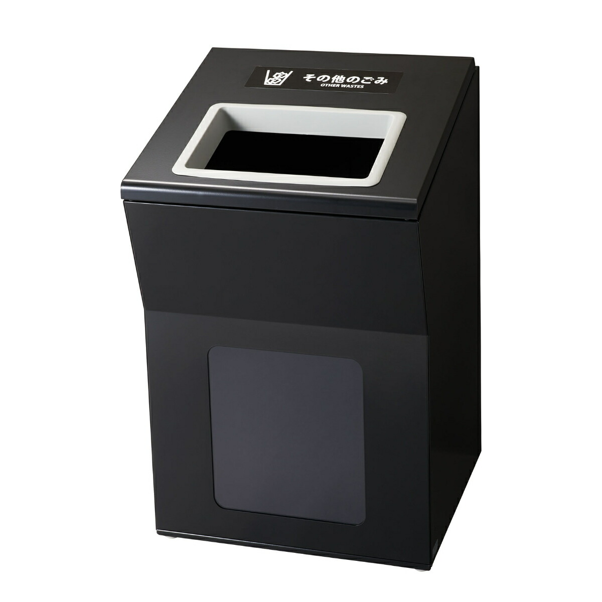 【法人限定】 屋内用ゴミ箱 100L 業務用ダストボックス ブラック色 リサイクルボックスAP （ 送料無料 山崎産業 コンドル 屋内用 分別ゴミ箱 分別 業務用 ゴミ箱 ごみ箱 分別ごみ箱 屋内 ごみばこ 分別用 丸穴 角穴 窓付き 日本製 ） 【39ショップ】 38,597円