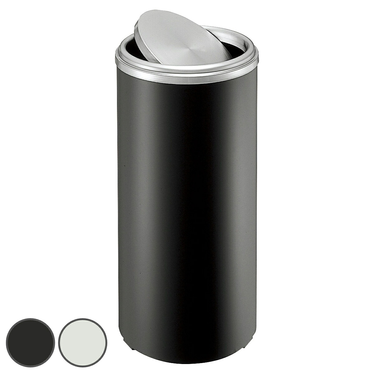 屋内用ゴミ箱 業務用ダストボックス 22L ダストボックス YM-300 （ 法人限定 送料無料 山崎産業 コンドル ゴミ箱 スチール ごみ箱 屋内 丸型 回転フタ スチール製 回転ふた ふた付き スイング式 オフィス 事務所 ） 【39ショップ】