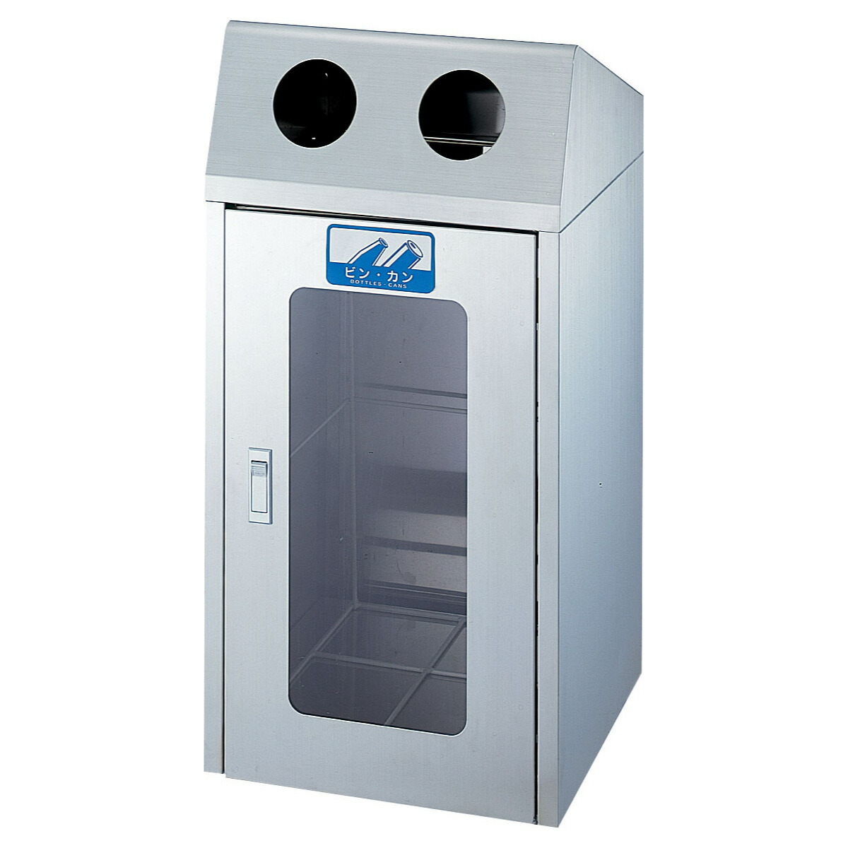 屋内用ゴミ 業務用ダストボックス 60L 丸穴蓋 1面窓付き リサイクルボックス CS-2ST （ 法人限定 送料無料 山崎産業 コンドル 分別ゴミ箱 60リットル ゴミ箱 ステンレス 分別 ごみ箱 分別ごみ箱 屋内 ステンレス製 ） 【39ショップ】